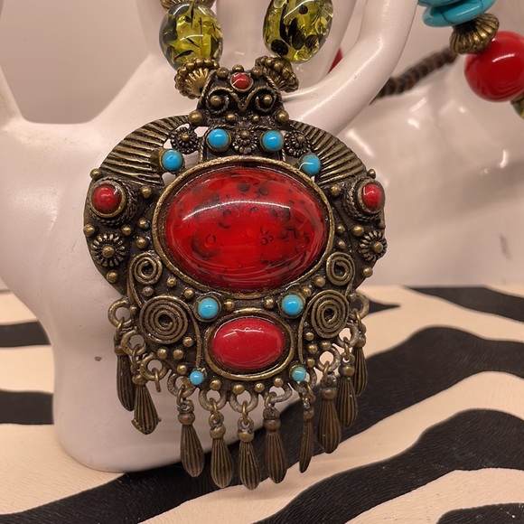Large Statement Bead Necklace - Picture 7 of 9